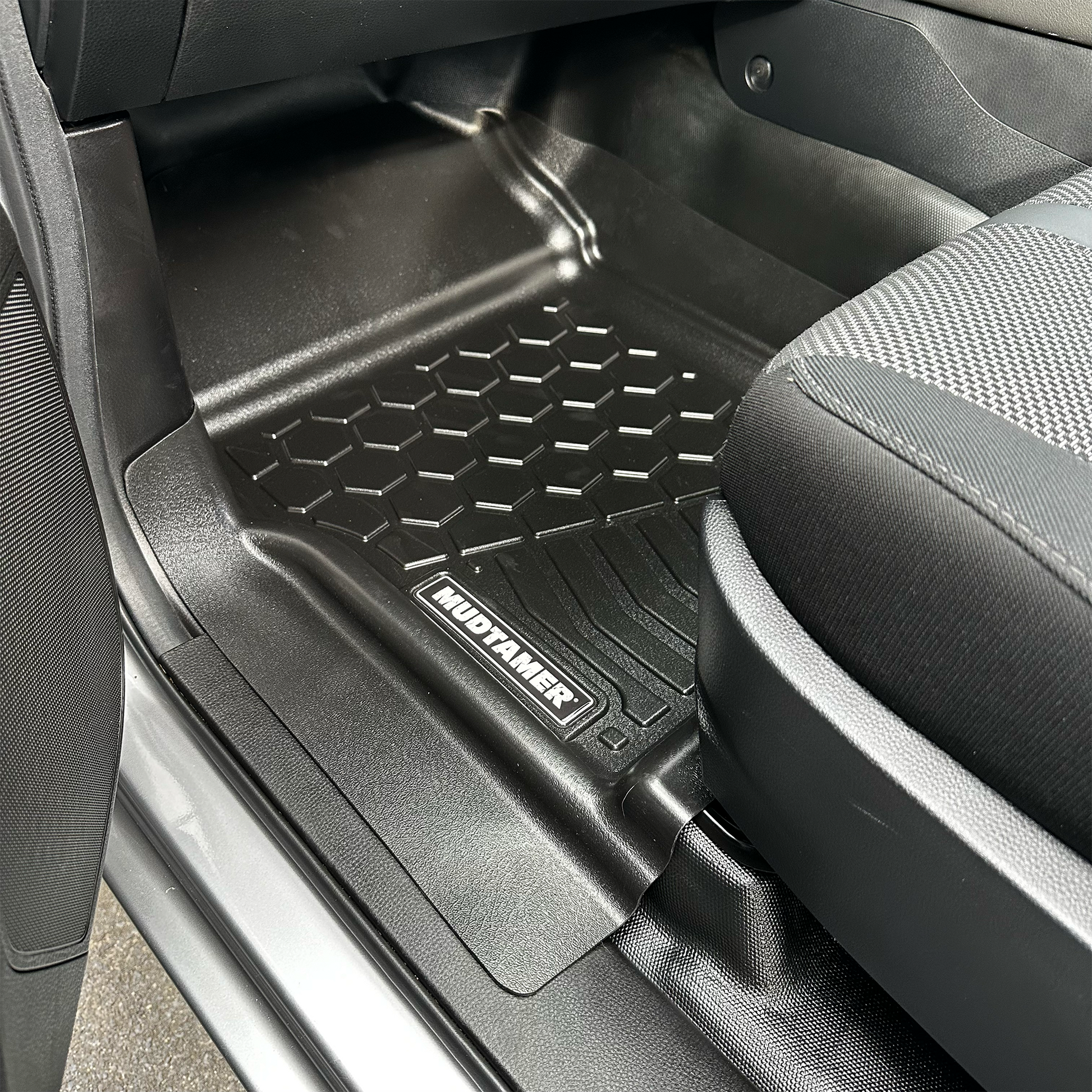 Front passenger MUDTAMER floor mat installed in a Mazda BT-50